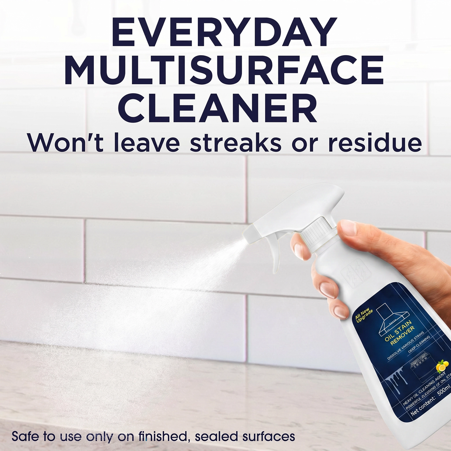 🔥 Kitchen Oil Stain Remover Spray – Melts Away Grease Fast