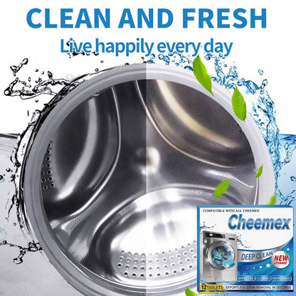 🔥 Washing Machine Cleaner Tablets – Deep Clean Odor, Hidden Buildup & Pet Hair