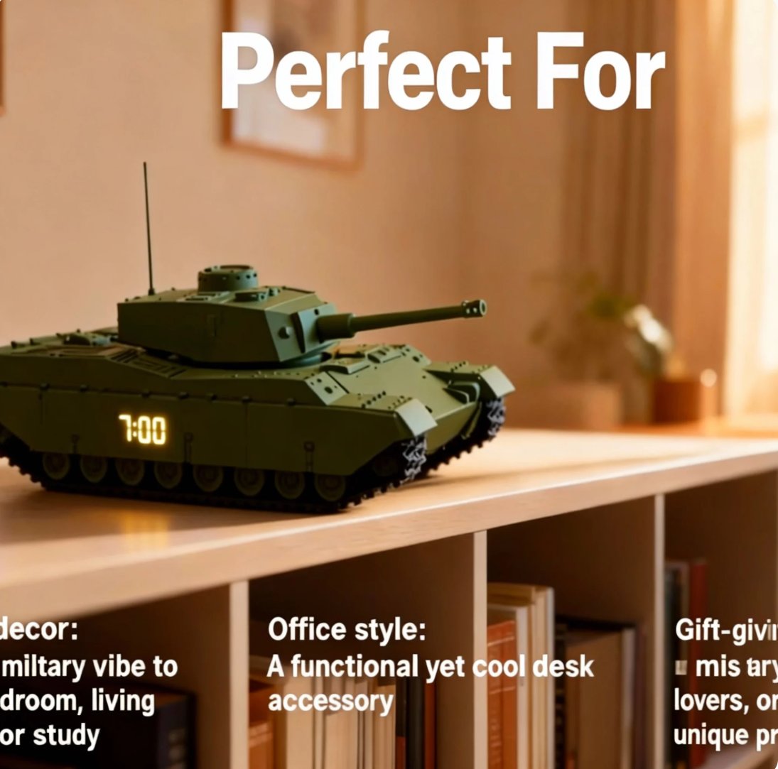 🎅Christmas Sale 50% OFF 🎄🔥TANK COMMANDER ALARM CLOCK