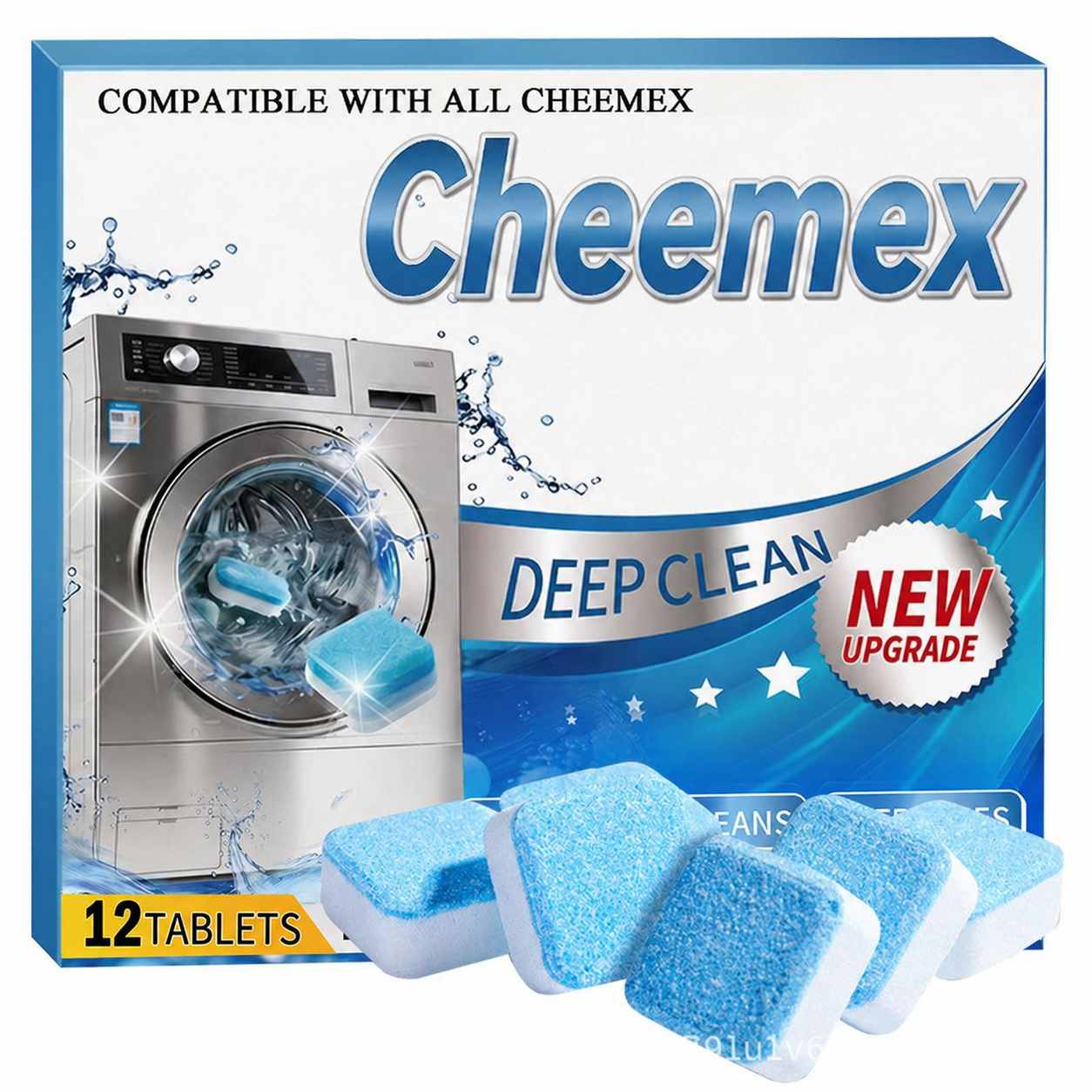 🔥 Washing Machine Cleaner Tablets – Deep Clean Odor, Hidden Buildup & Pet Hair
