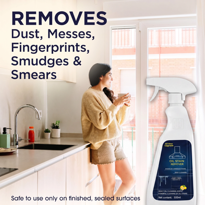 🔥 Kitchen Oil Stain Remover Spray – Melts Away Grease Fast