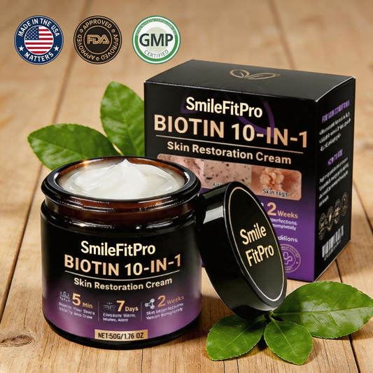 Made and Shipped from USA ✨SmileFitPro™ Biotin 10-in-1 Skin Restoration Cream 🍀