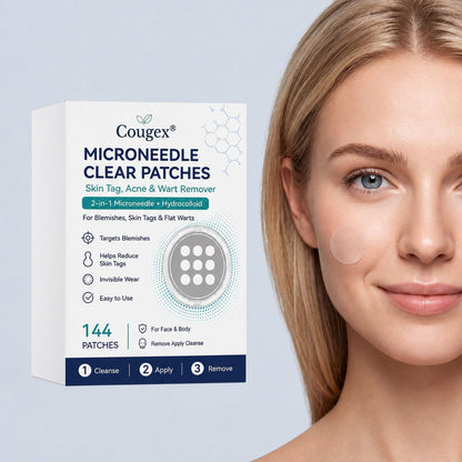 ✨ COUGEX Acne & Wart Care Patches – 2-in-1 Microneedle + Hydrocolloid Targeted Care 🌿