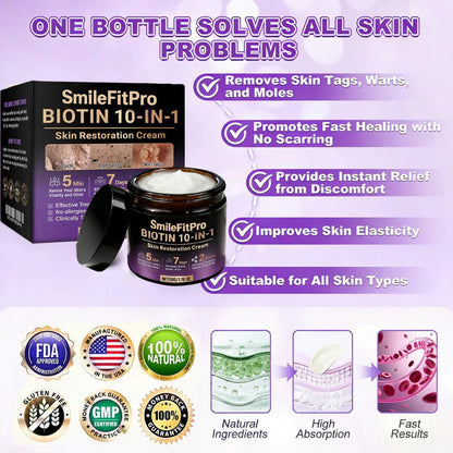 Made and Shipped from USA ✨SmileFitPro™ Biotin 10-in-1 Skin Restoration Cream 🍀