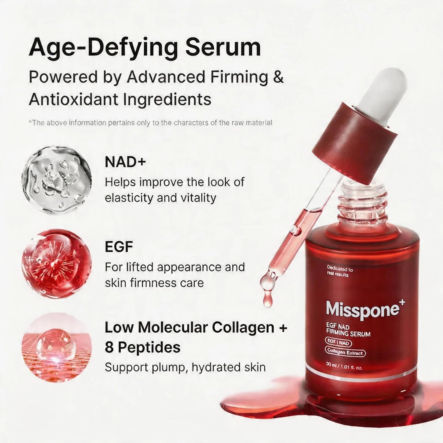 ✨ Misspone NAD+ EGF Serum | #1 Trending Korean Skincare for Firming & Revitalizing 💧
