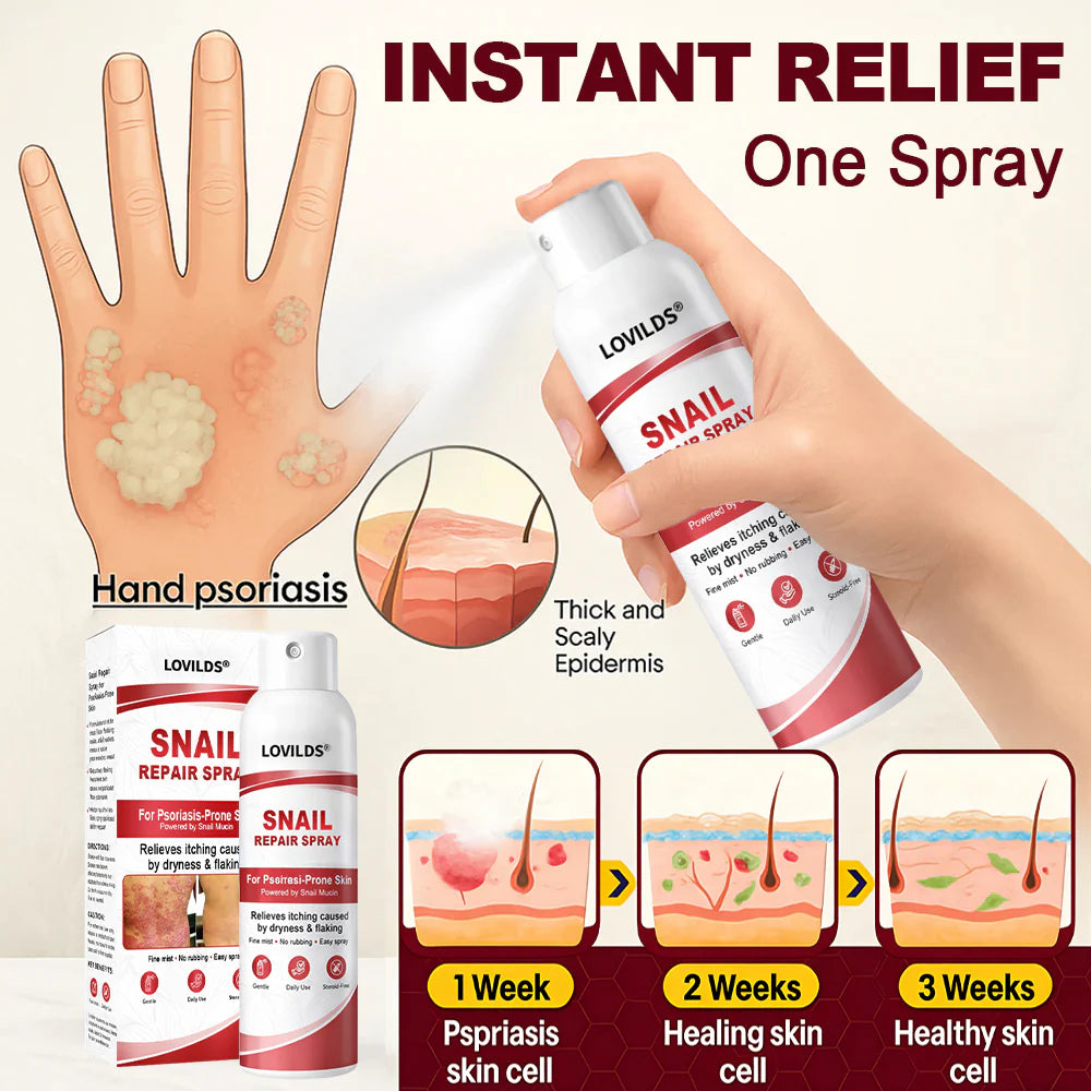 LOVILDS® Snail Repair Spray for Itchy, Flaky Psoriasis Skin