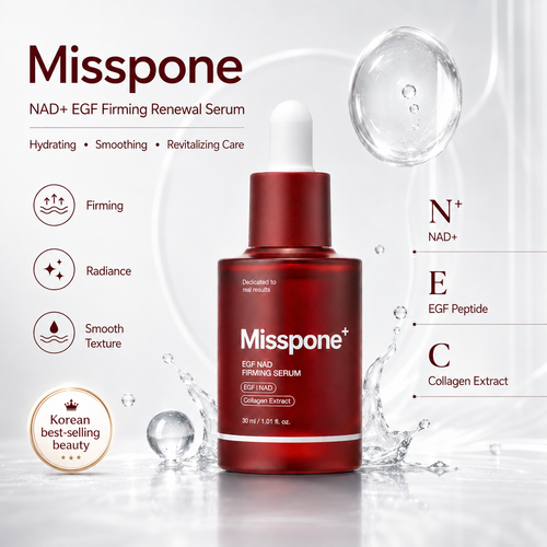 ✨ Misspone NAD+ EGF Serum | #1 Trending Korean Skincare for Firming & Revitalizing 💧