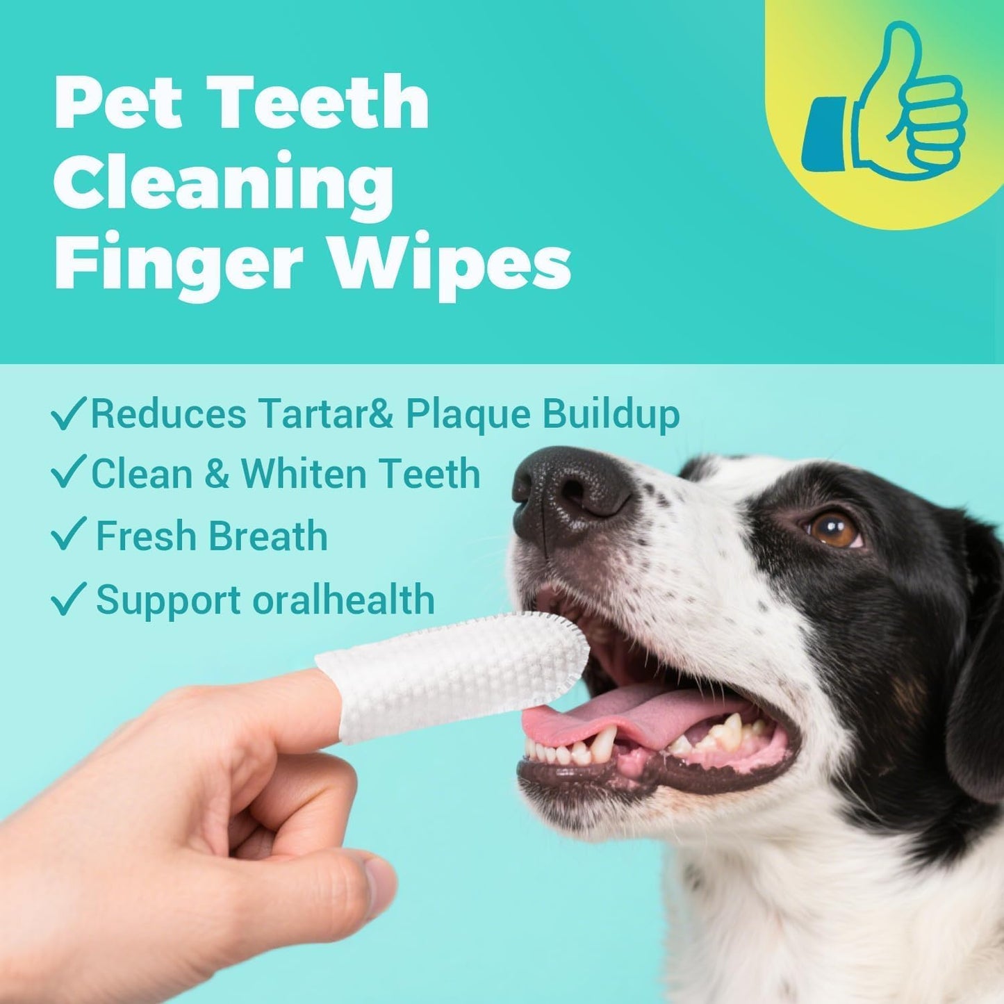 🐾 Pet Teeth Cleaning Wipes – Pet-Friendly Fresh Breath Aid