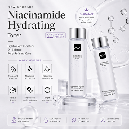 ✨ Niacinamide Hydrating Toner  – Lightweight Moisture, Oil Balance & Pore-Refining Care 💧