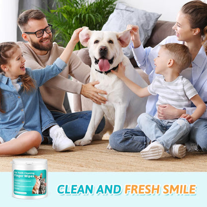🐾 Pet Teeth Cleaning Wipes – Pet-Friendly Fresh Breath Aid