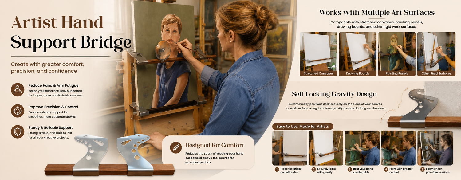 Adjustable Easel Hand Rest Support Bar