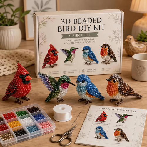 ✨ 3D Bead Miniatures Studio Kit ✨Create adorable animals, florals and fantasy designs with step‑by‑step guide.